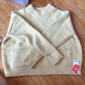 CIDER YELLOW CROPPED SWEATER
